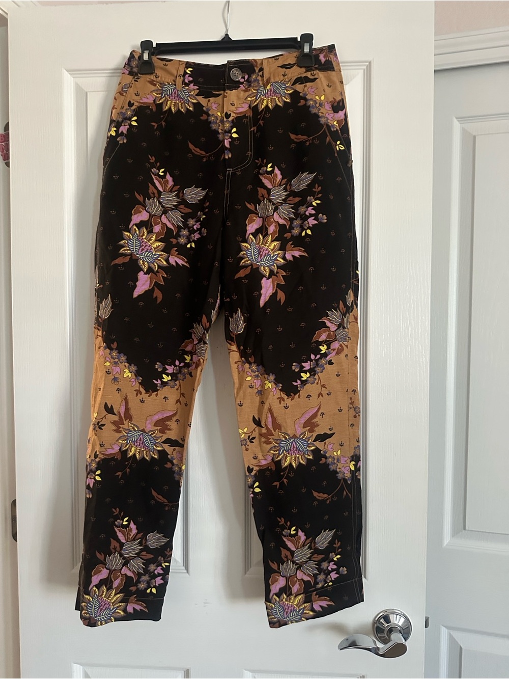 Scotch & Soda Black Floral Trim Brown Lined Jacket